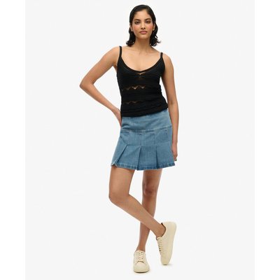 Mini-jupe plissée à empiècements SUPERDRY