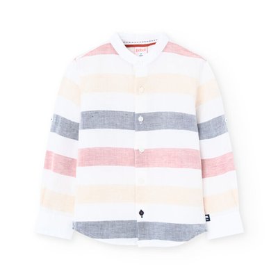 Chemise rayée avec col mao BOBOLI