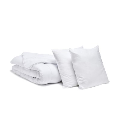 Lot couette tempérée et oreiller(s) essentiel BLEU CALIN