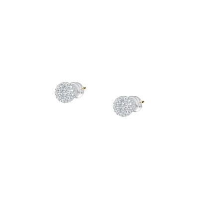 Boucles d'oreilles en or 375 et cristal CLEOR