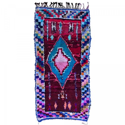 Authentique tapis berbère fait main en tissu recyclé KSABI UN AMOUR DE TAPIS
