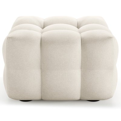 Pouf capitonné en tissu chenille - CESTER HOMIFAB