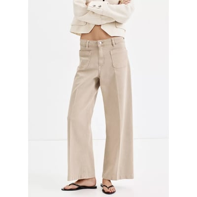 Jean wide leg poches pièce MANGO