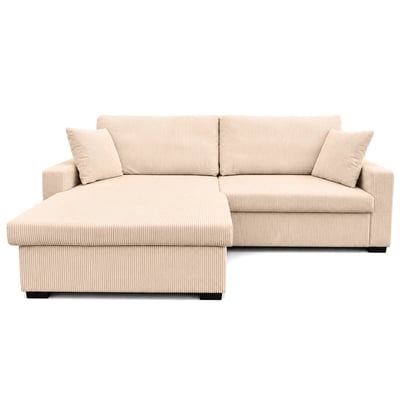 Canapé d'angle convertible velours côtelé, GISELE BEST MOBILIER