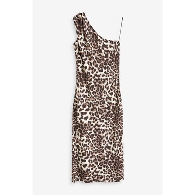 Robe mi-longue asymétrique en jersey imprimé NEXT