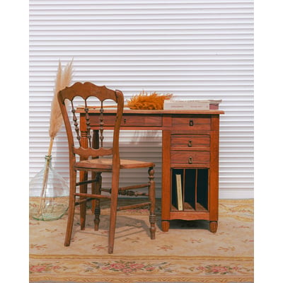 Bureau en bois clair Edouard N°1057 - Bon état DEBONGOUT