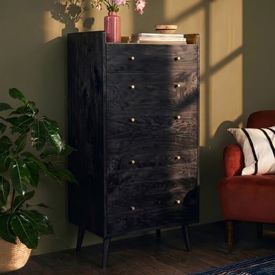 Fresco Mango Wood 5 Drawer Chest Of Drawers SWOON