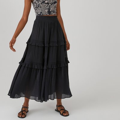 Jupon long noir femme La Redoute