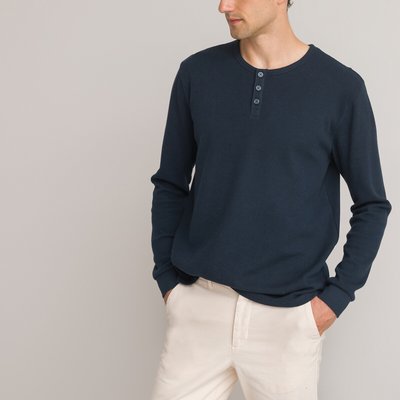T-shirt col tunisien, manches longues LA REDOUTE COLLECTIONS