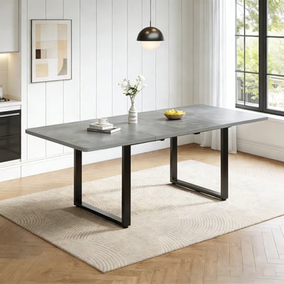 Table à manger extensible à allonge papillon intégrée, ELMOB MEUBLES COSY