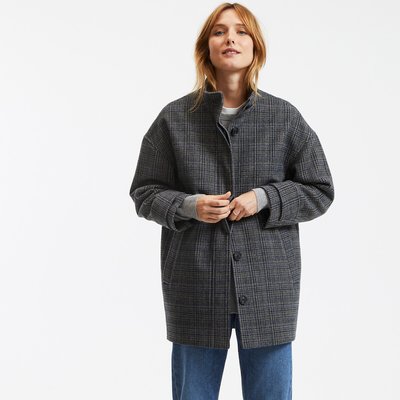 Manteau mi-long à carreaux, plein hiver LA REDOUTE COLLECTIONS