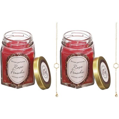 Bougie parfumée en bocal avec bijou surprise (Lot de 2) CMP