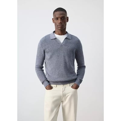 Polo en jersey de coton côtelé MANGO MAN