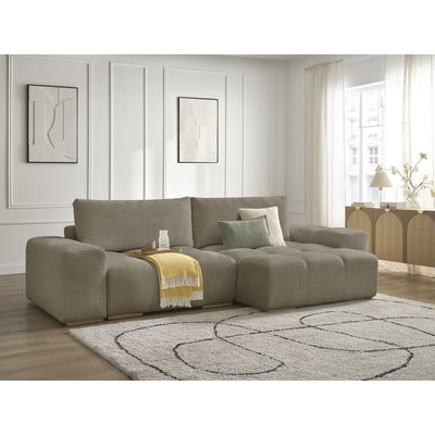 Canapé d'angle convertible 4 places en tissu texturé, ANAKIN BOBOCHIC