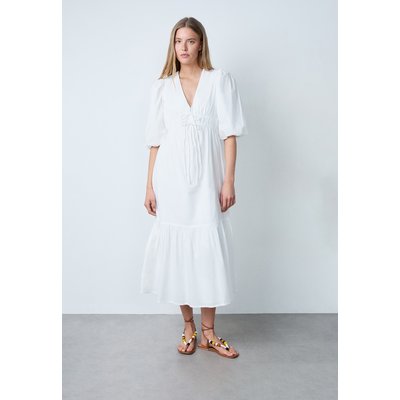 Robe mi-longue en coton manches bouffantes TIVA ETAM
