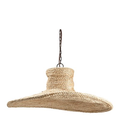 Suspension chapeau en jute - PM BLANC D’IVOIRE