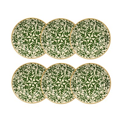 Lot de 6 assiettes creuses à motif en grès 20cm, HERACLEE NOVASTYL