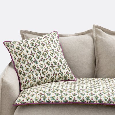 Shandira Seat Pad in Block Print Cotton LA REDOUTE INTERIEURS