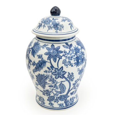 14" Sumatra Ornate Design Ginger Jar SO'HOME