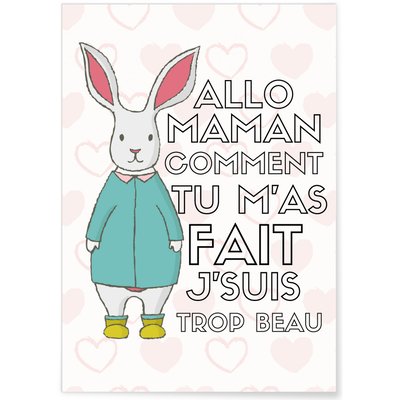 Affiche Allo maman comment tu m'as fait j'suis trop beau L'AFFICHERIE