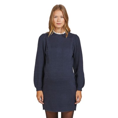 Robe-pull col broderie anglaise grossesse et allaitement VERTBAUDET
