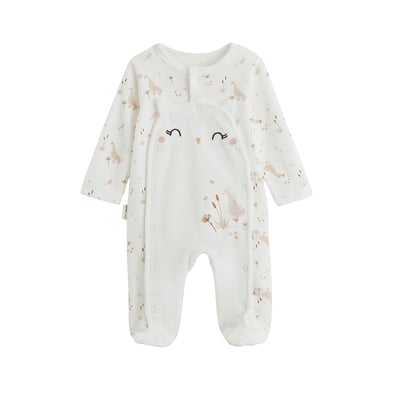 Pyjama bébé en velours ouverture pont Margot PETIT BEGUIN