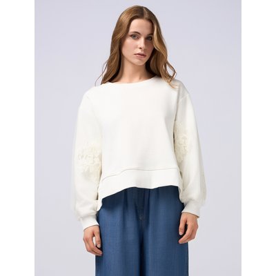 Sweat-shirt ras du cou en tissu mélangé coton OLTRE