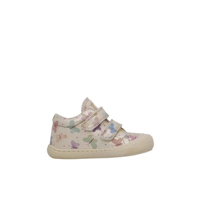 Chaussures premiers pas en cuir laminé avec imprimé papillons COCOON VL NATURINO