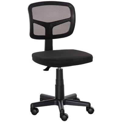 Chaise de bureau Maille (100% polyester) Noir HOMCOM