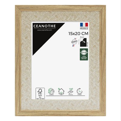 Cadre Photo 15x20 Cm Noir Résine Recyclée PALMA CEANOTHE