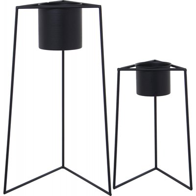 Cache-pots en métal, élégance (lot de 2) RECOLLECTION