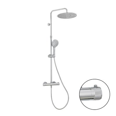 Colonne de douche ronde en inox BRUMA MOB IN