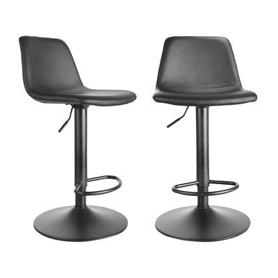 Lot de 2 chaises de bar en similicuir L46 cm - TOMY CALICOSY