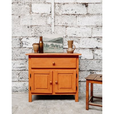 Commode campagne orange Garance N°81 - Bon état DEBONGOUT