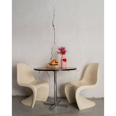 Chaise Panton beige Alma N°398 - Bon état DEBONGOUT