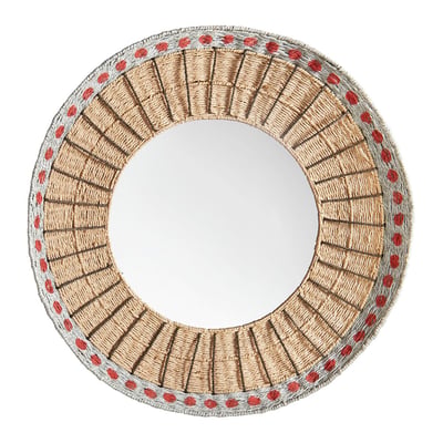 Miroir ORMA corde de papier BLANC D’IVOIRE
