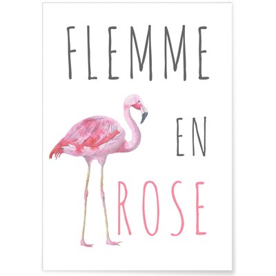 Affiche Flemme en rose L'AFFICHERIE
