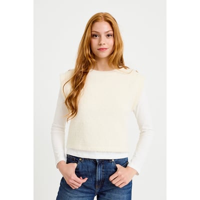 Pull 2-en-1 manches longues col rond CACHE CACHE