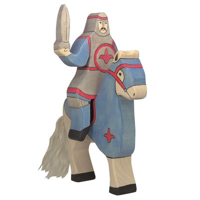 Figurine Chevalier bleu avec épée HOLZTIGER