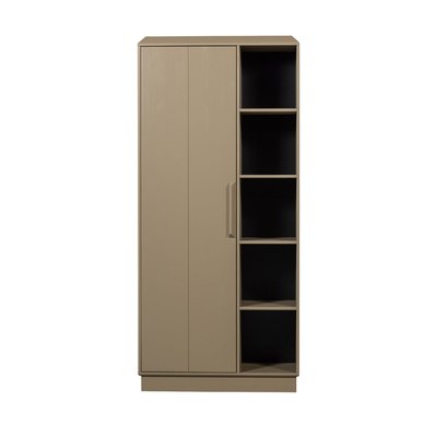 Armoire 1 porte 5 niches en bois H221cm- LOWEN WOOOD