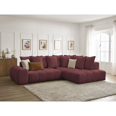 Canapé d'angle convertible 3 places en tissu chiné, EVEREST BOBOCHIC