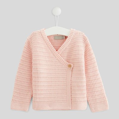 Cardigan cache-coeur tricot en coton BOUT'CHOU