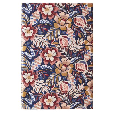 Drap plat imprimé en satin de coton, FOLK FLOWERS ESSIX