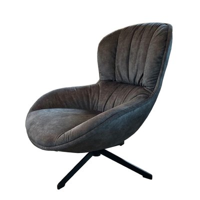 Fauteuil rotatif confortable en tissu Alcantara - TESSANO MATHI DESIGN