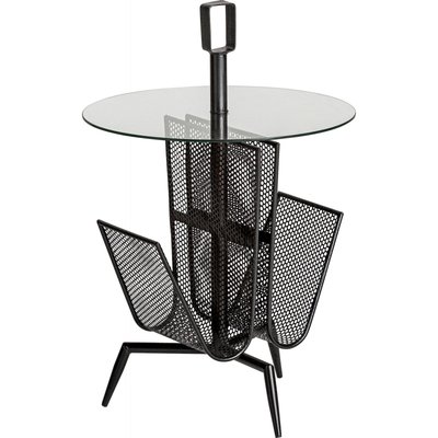 Table basse en fer, plateau en verre, Fussen RECOLLECTION