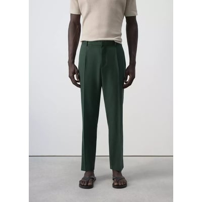 Pantalon regular fit en mélange de lyocell et coton MANGO MAN