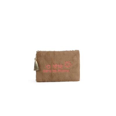 Trousse pochette en poils synthétiques FLUFFY STAR OH MY BAG