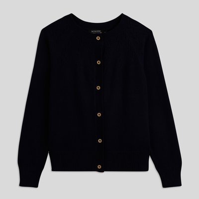 Cardigan uni en coton MONOPRIX