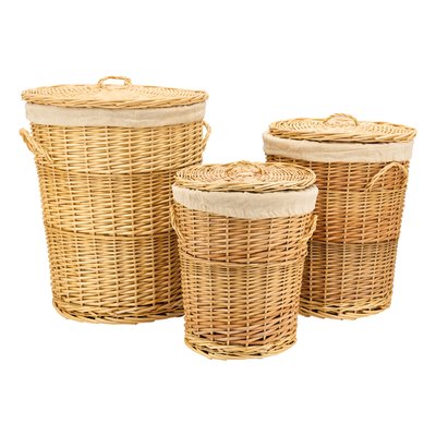 Coffres à linge en osier blanc (Lot de 3) AUBRY GASPARD