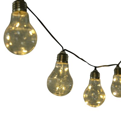 Guirlandes LED solaires extérieures - lot de 2 pcs - total 20 ampoules 7,6 m OUTSUNNY